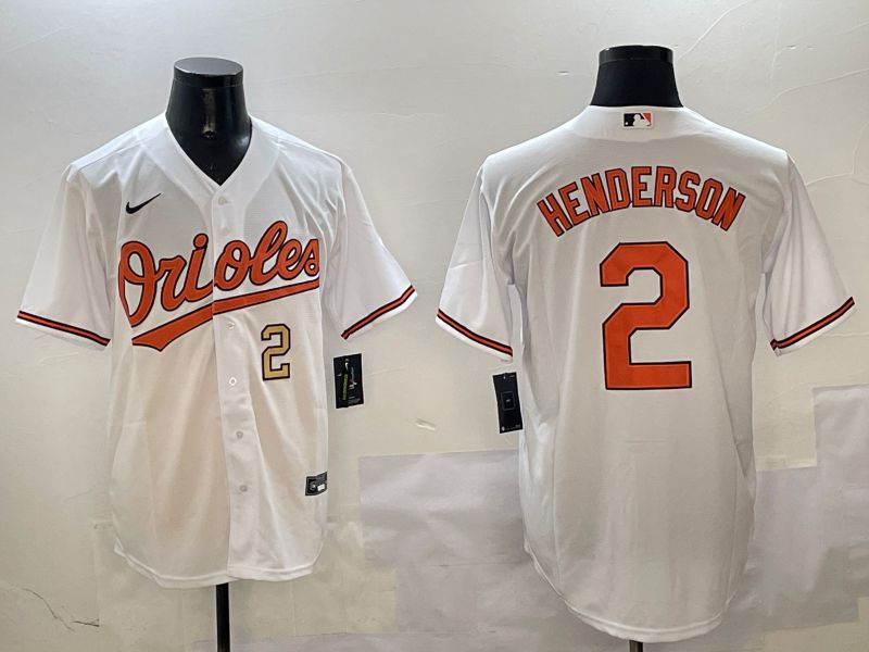 Men Baltimore Orioles #2 Henderson White Game 2025 Nike MLB Jersey style 2->baltimore orioles->MLB Jersey